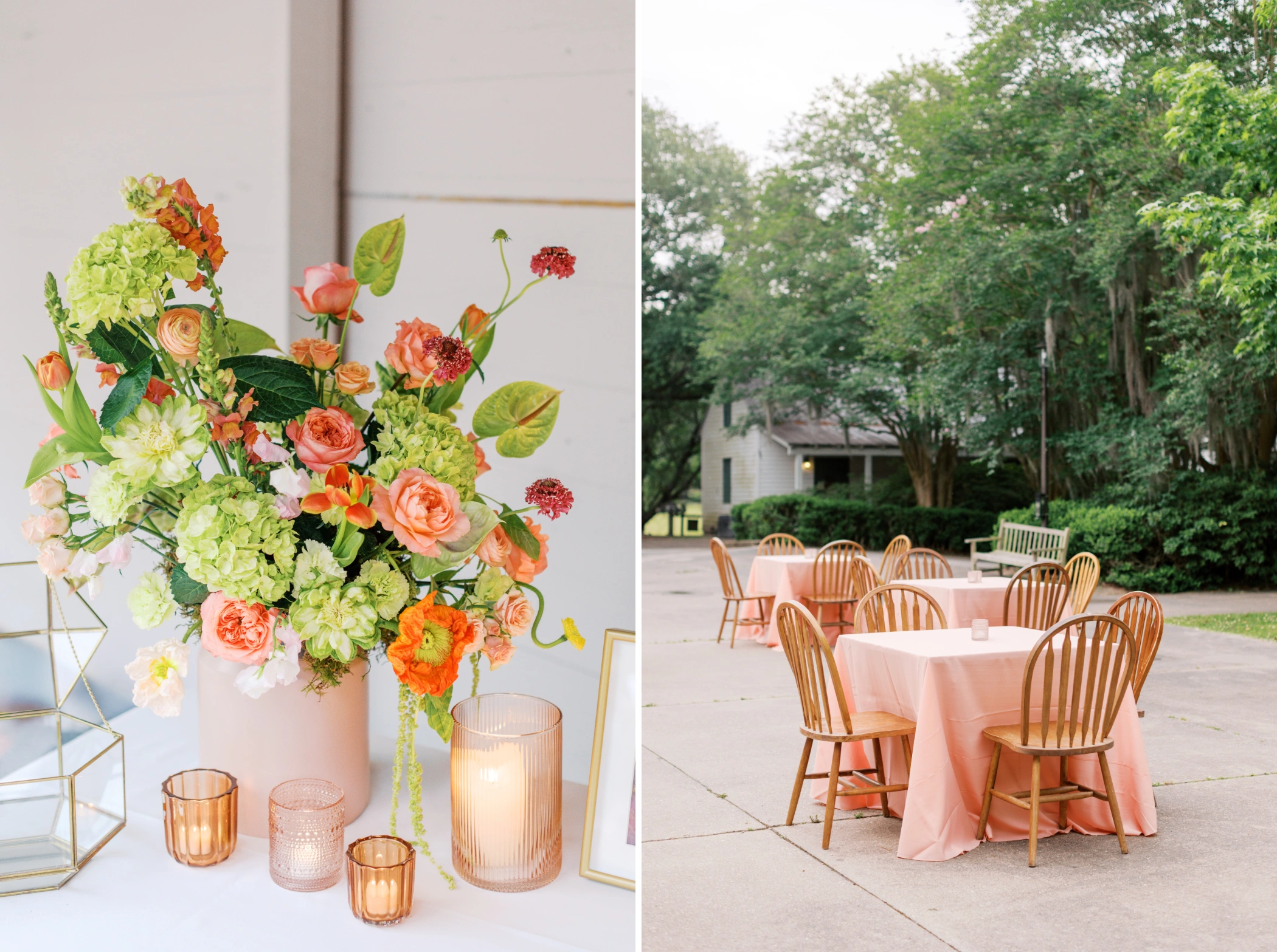 24 vermilionville cocktail hour venue setup