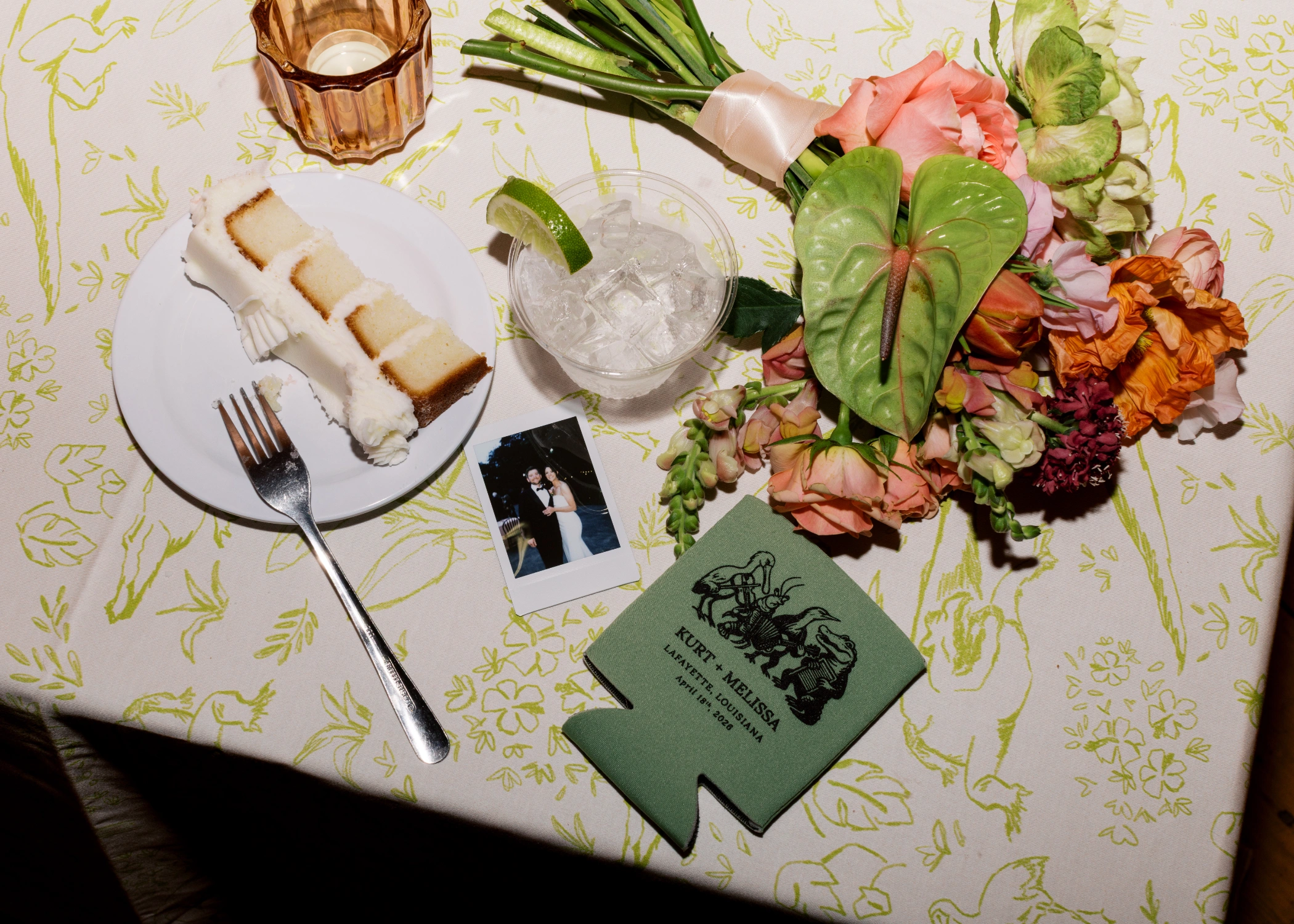 39 late night reception flat lay