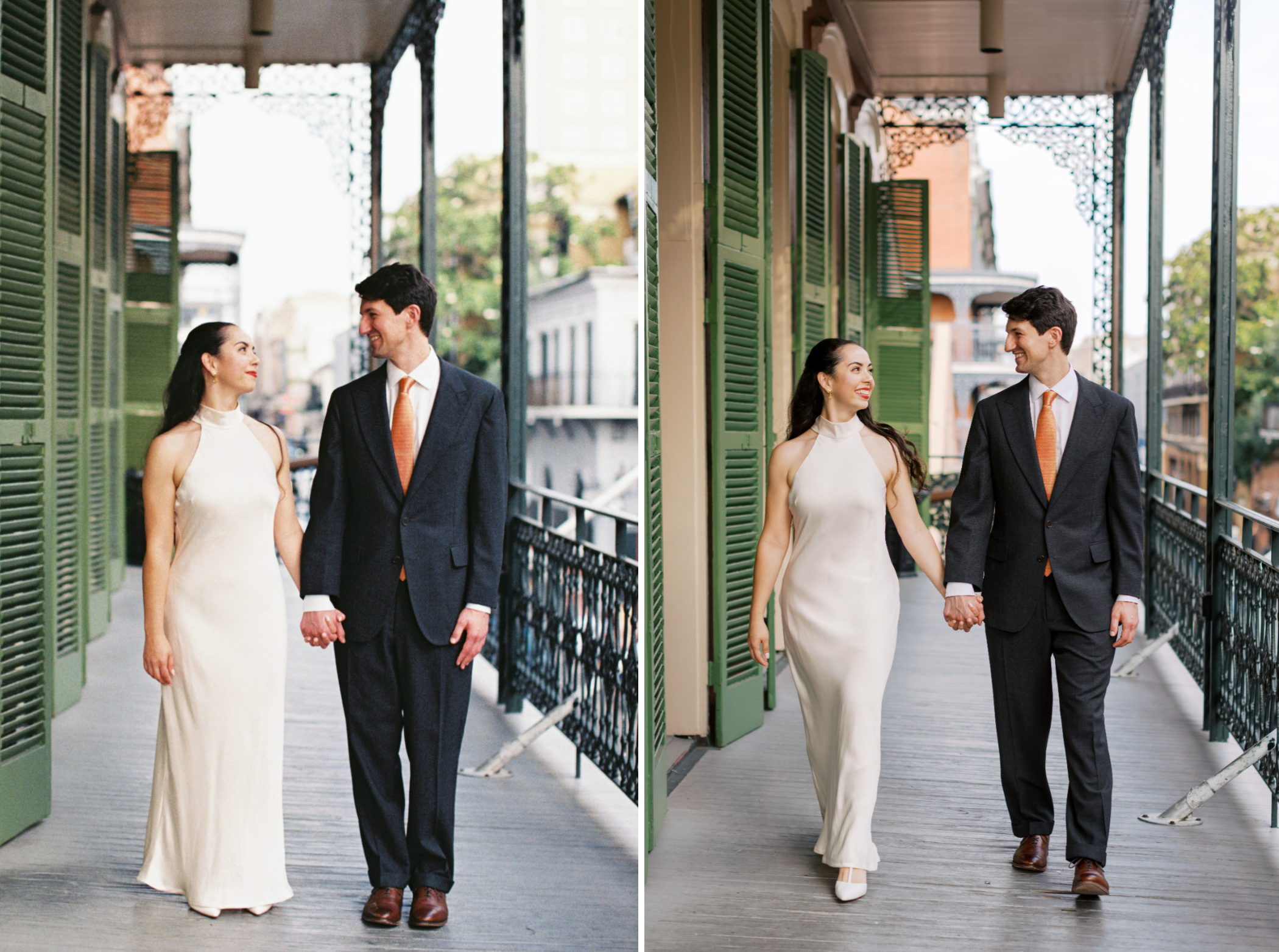 05 bride groom french quarter balcony view