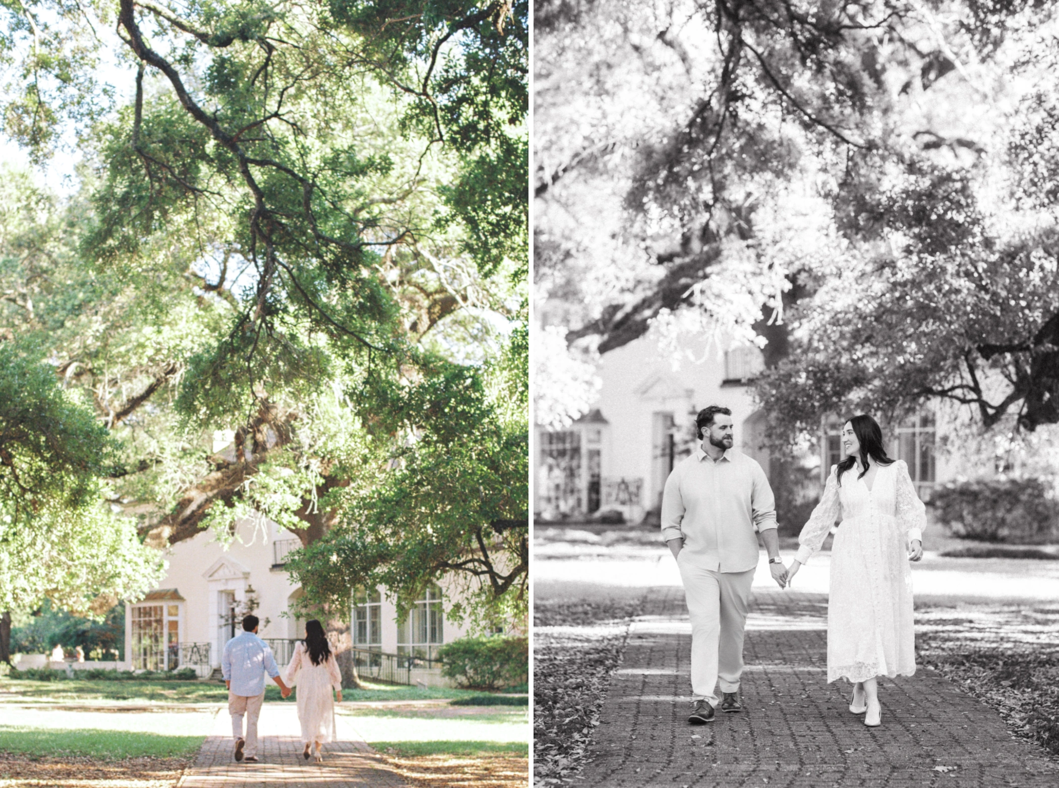 03 couple walking alumni center grounds