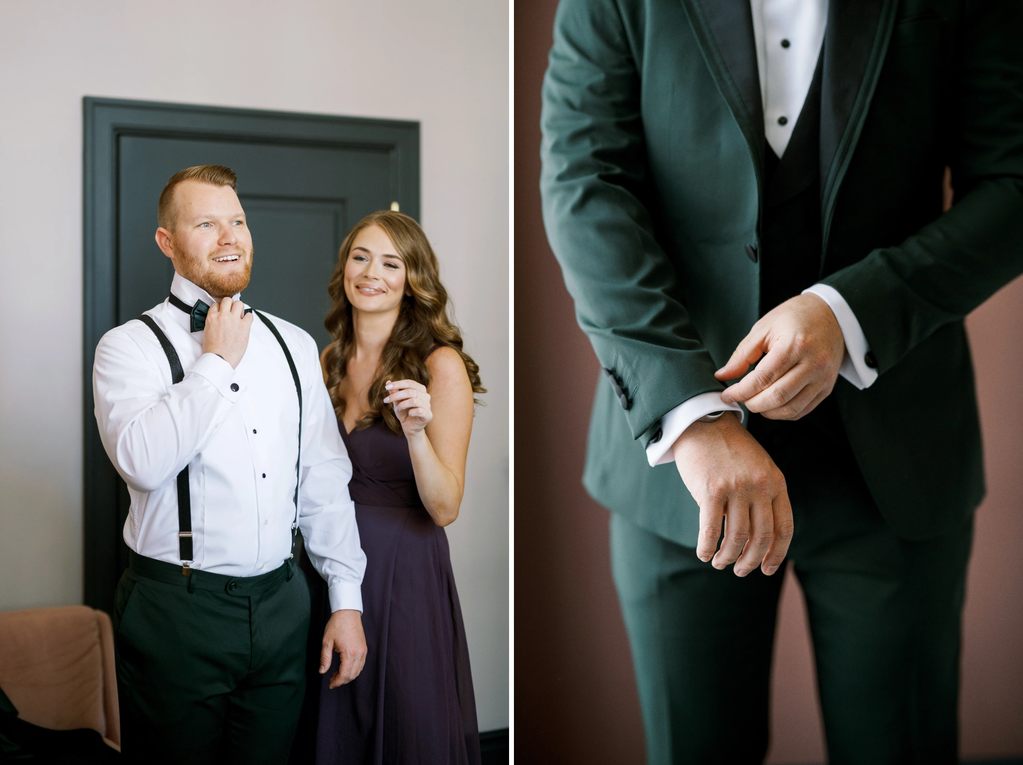 Your Wedding Getting Ready Space: The Third Venue That Tells Your Story 9 11 groom buttoning jacket