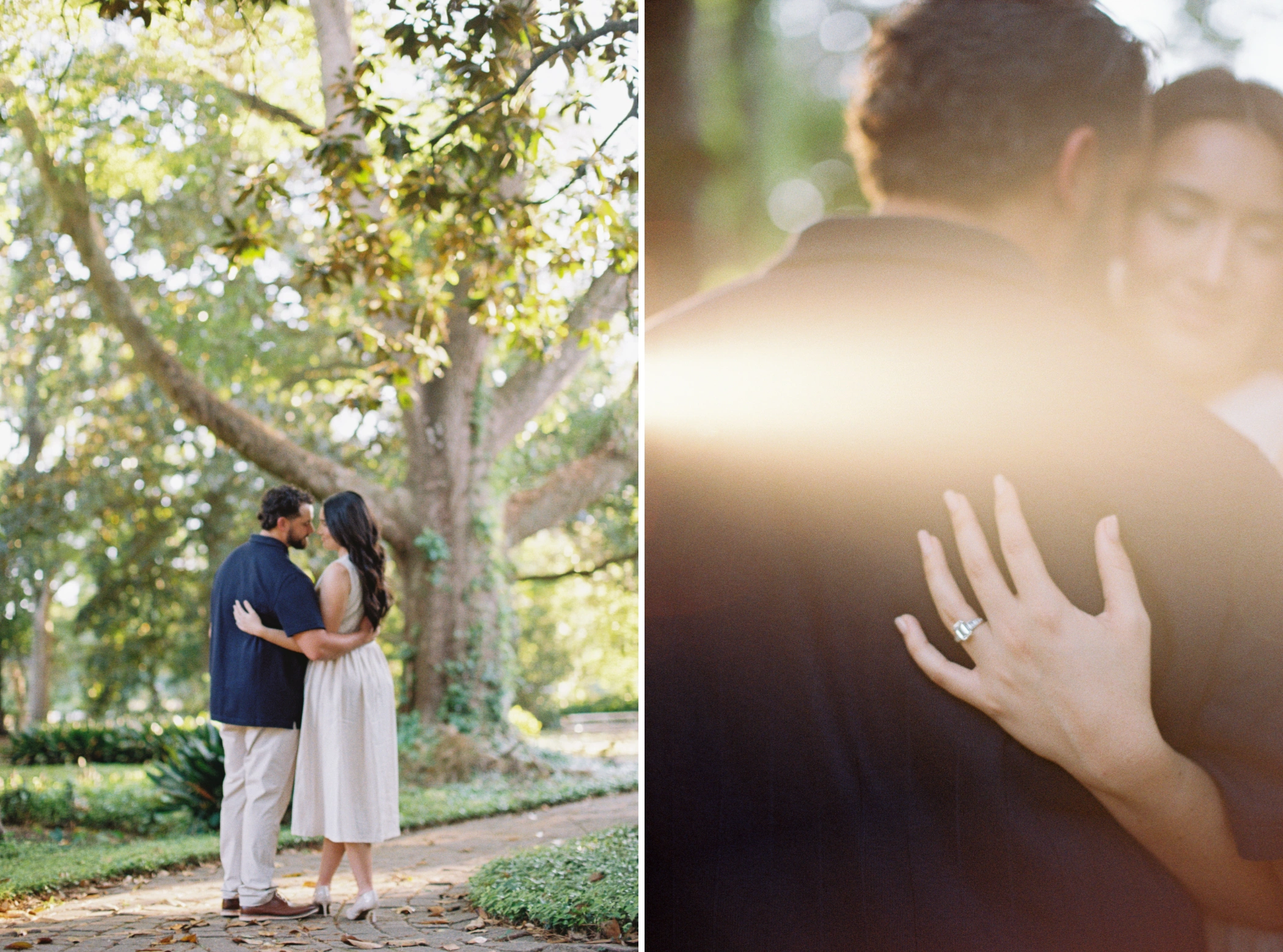 16 couple embracing golden sunset light