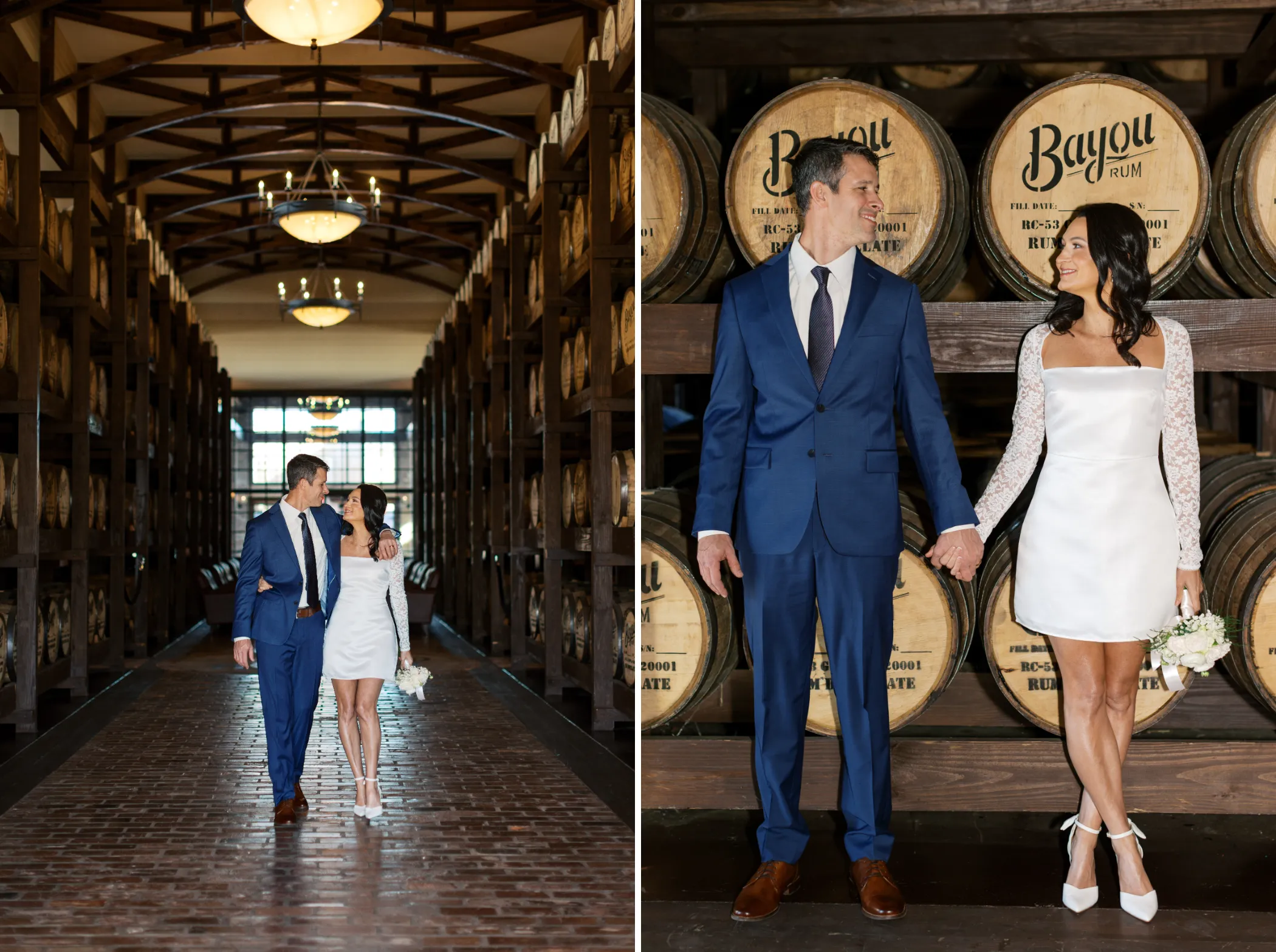 Bayou Rum Distillery Portraits: Lisa & Chris's Secret Elopement Celebration 4 04 industrial chic couple portraits